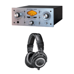 Universal Audio 710 Twin-Finity - Microphone/Line Preamplifier + Audio-Technica ATH-M50x Monitor Headphones (Black)