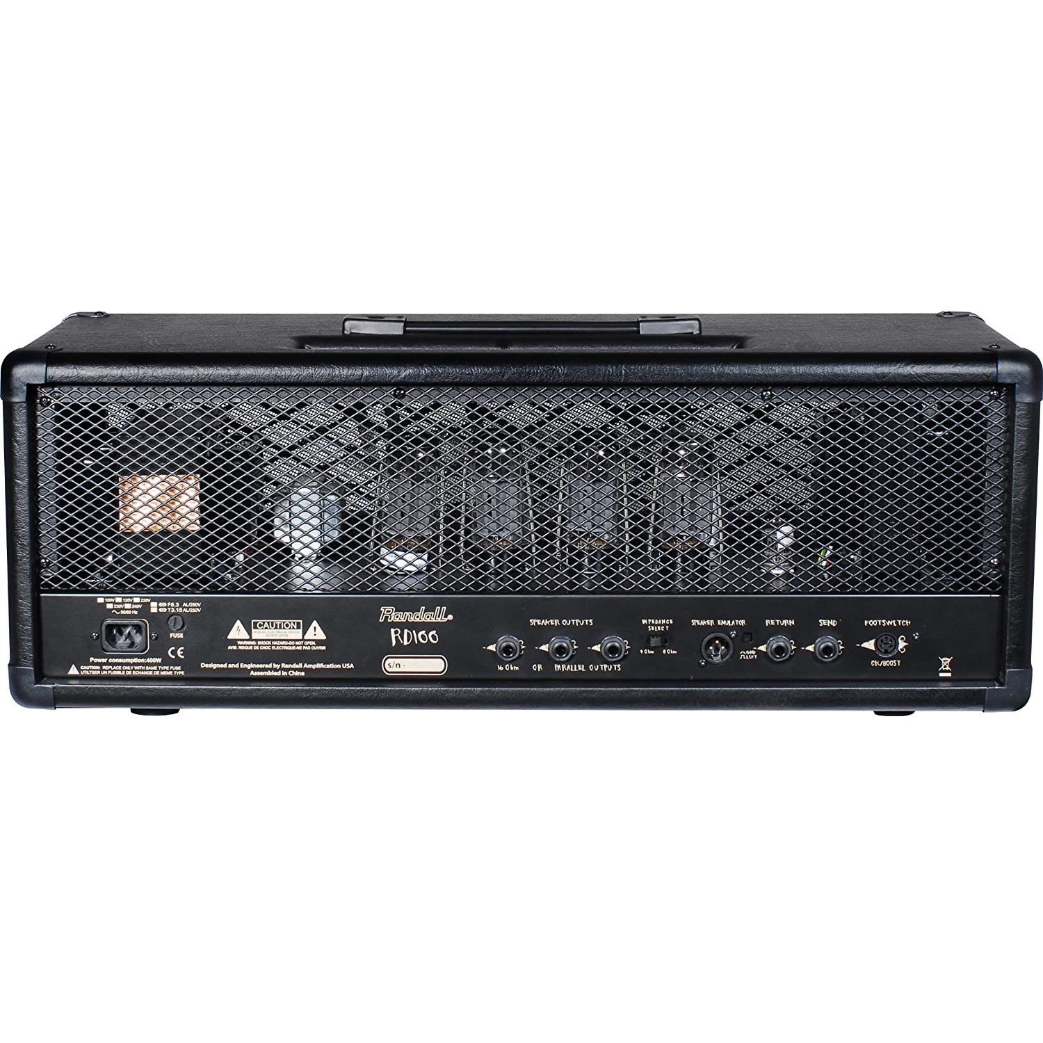 Randall RD100H Diavlo 100W Tube Guitar Head Black