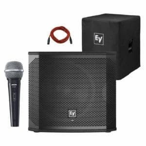 Electro-Voice ELX200-18SP 18" Powered Subwoofer with Microphone & Cover Package