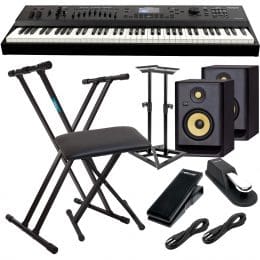 Kurzweil Forte 7 76-Key Stage Piano, (2) KRK RP5G4 Monitors, (2) Monitor Stands, Keyboad Stand, Bench, Nektar NX-P, Sustain Pedal (Included), (2) 1/4 Cables Bundle