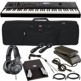 Kurzweil Forte 7 76-Key Stage Piano, Kurzweil CC-1 Pedal, Studiologic VFP 2, Sustain Pedal (Included), Gator GKB88 Bag, (2) 1/4 Cables, (2) Midi Cables, ATH-M30X Bundle