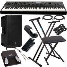Kurzweil Forte 7 76-Key Stage Piano, Keyboard Stand, Bench, Mackie Thump12A, Studiologic VFP 2, Sustain Pedal (Included), Nektar NX-P, (3) 1/4 Cables, (2) Midi Cables Bundle