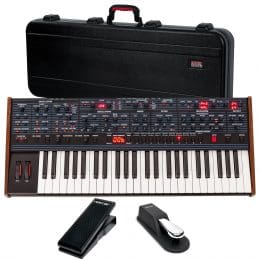 Dave Smith Instruments OB-6 Analog Synthesizer, Gator GTSA-KEY49 TSA Series Keyboard Case, Nektar NX-P, Sustain Pedal Bundle