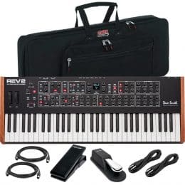Dave Smith Instruments Prophet Rev2 8-voice Synthesizer, Gator GKB-49 Bag, Nektar NP-X, Sustain Pedal, (2) Midi Cables, (2) 1/4 Cables Bundle