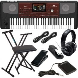Korg Pa700 61-key Arranger Workstation, Keyboard Stand, Bench, Presonus HD9, Nektar NX-P, Sustain Pedal, Nektar NP-1, (2) 1/4 Cables Bundle