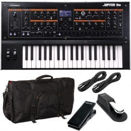 Roland Jupiter-Xm Portable Synthesizer, Gator G-Club Control 25, Sustain Pedal, Nektar NX-P, (2) 1/4 Cables Bundle
