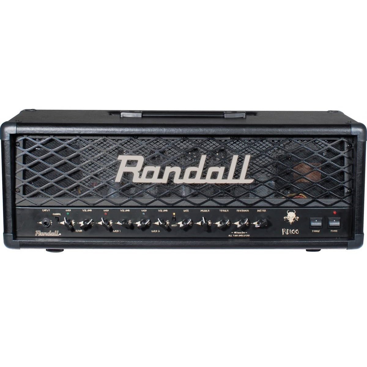 Randall RD100H Diavlo 100W Tube Guitar Head Black, VINYL AMP COVER, (2) ErnieBall Guitar Cables, Gator Stand (GFW-GTR-1000) Bundle