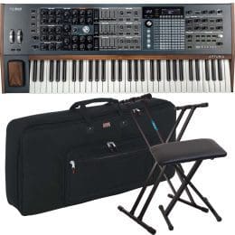Arturia PolyBrute 6-Voice Analog Synthesizer, Gator GKB-61, Keyboard Stand and Bench Bundle