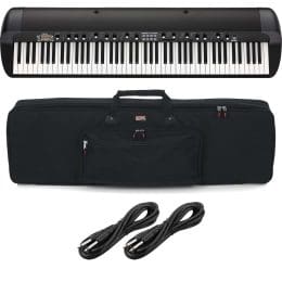Korg SV-2 88-Key Vintage Piano, Gator GK88 Case, (2) 1/4 Cables Bundle
