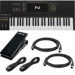Native Instruments Kontrol S49 Mk3 Keyboard Controller, Nektar NP-X, (2) Midi Cables, (2) 1/4 Cables Bundle