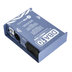 PSG AUDIO DBA-10 Professional High-Performance Active DI-Box Unit Hum Eliminator 1/4" instrument Direct Box to Balanced & Unbalanced XLR with Attenuator (Designed in USA) Support US Business
