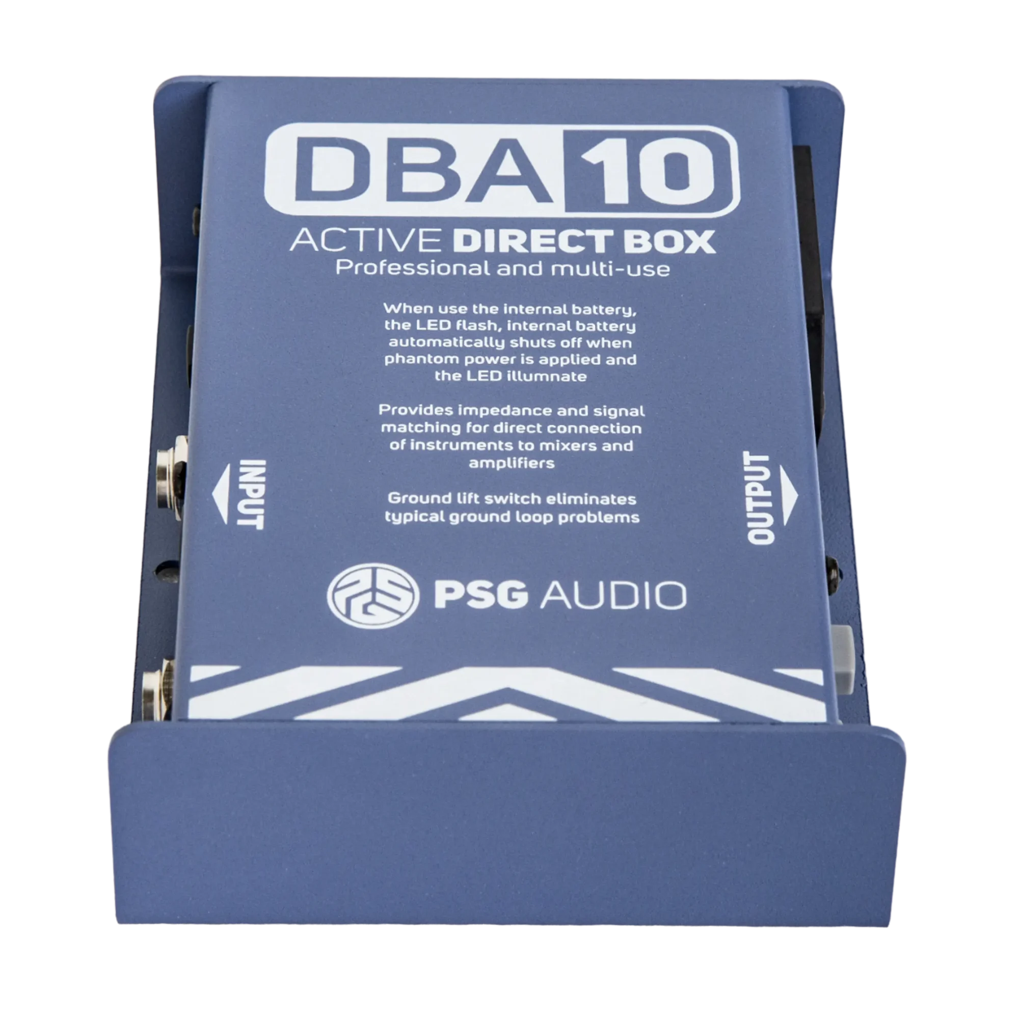PSG AUDIO DBA-10 Professional High-Performance Active DI-Box Unit Hum Eliminator 1/4" instrument Direct Box to Balanced & Unbalanced XLR with Attenuator (Designed in USA) Support US Business