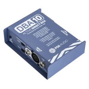 PSG AUDIO DBA-10 Professional High-Performance Active DI-Box Unit Hum Eliminator 1/4" instrument Direct Box to Balanced & Unbalanced XLR with Attenuator (Designed in USA) Support US Business