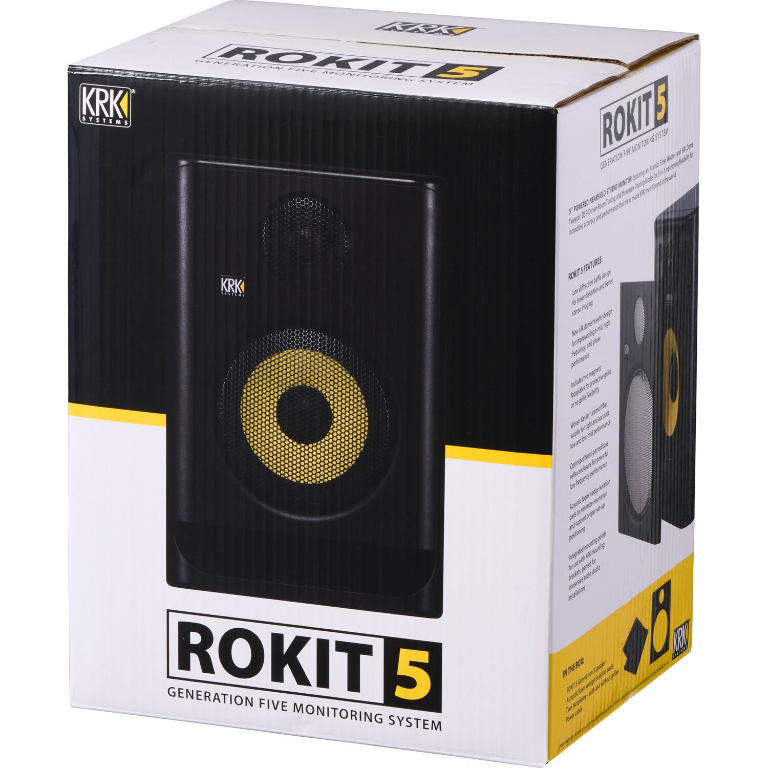 2) KRK ROKIT 5 G5 5″ Powered Studio Monitor (Black) – (2) XLR