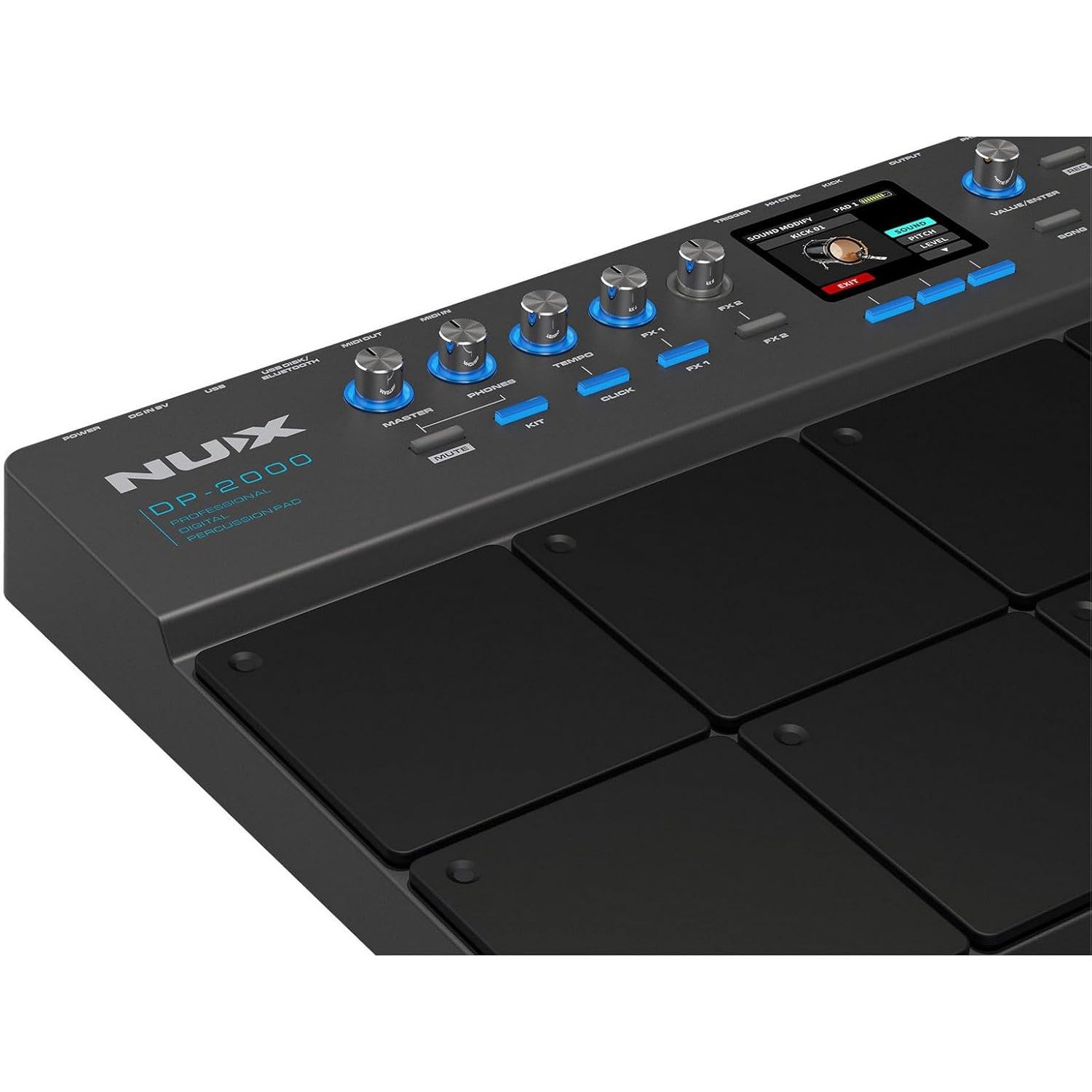 NUX DP-2000 Digital Percussion Pad with 8 Velocity Sensitive Pads