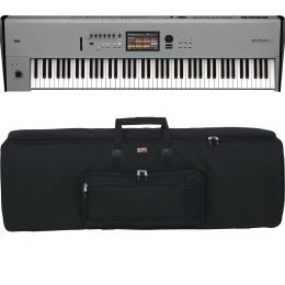 Korg Nautilus 88 AT Music Workstation (Limited-Edition Gray) - Gator GK-88 Case Bundle
