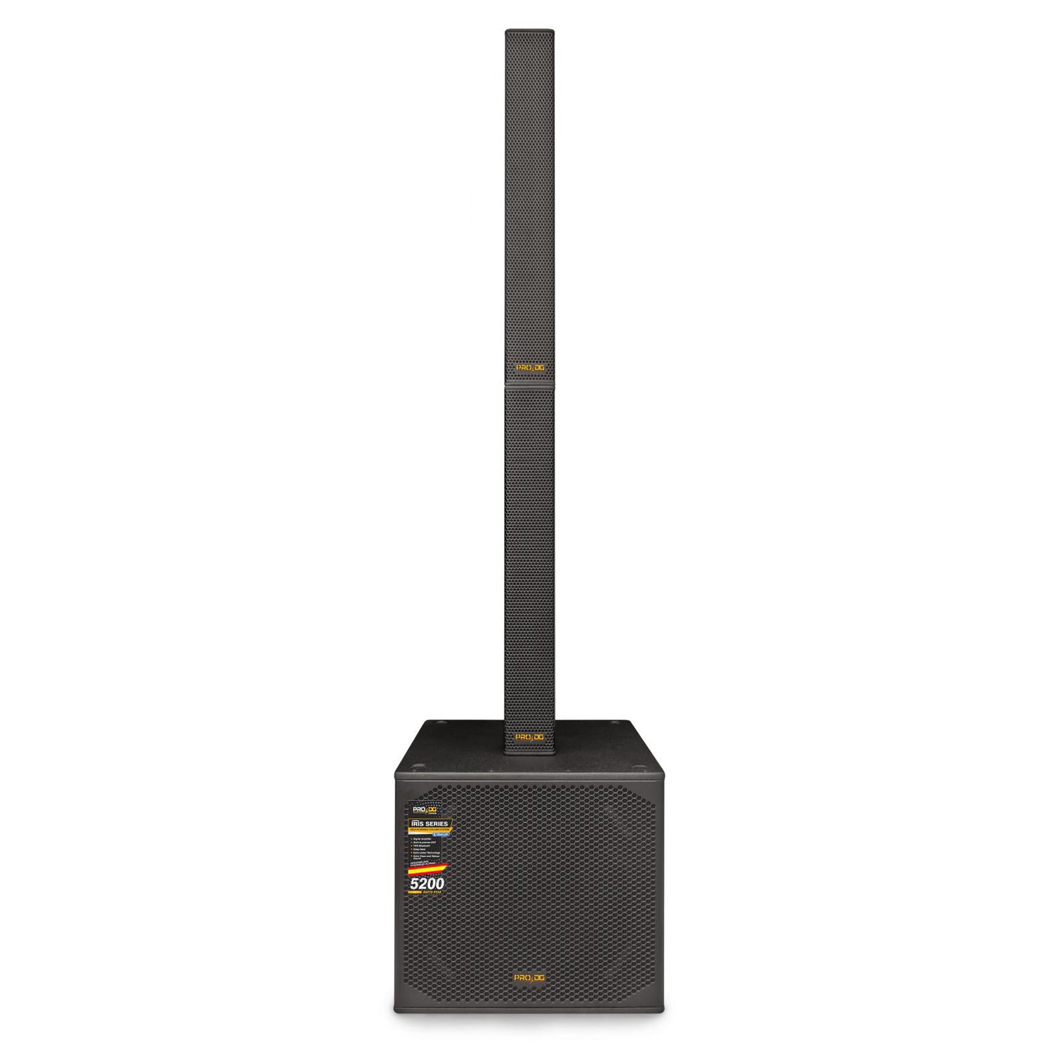 PRO DG IRIS 5200W Portable Line Array Column PA with an 18-inch Subwoofer