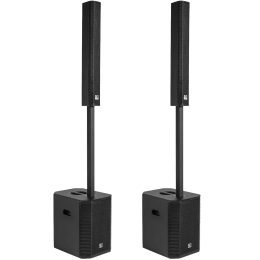 (2) PSG AUDIO Raptor 12 3200W Portable Line Array Column PA Bundle
